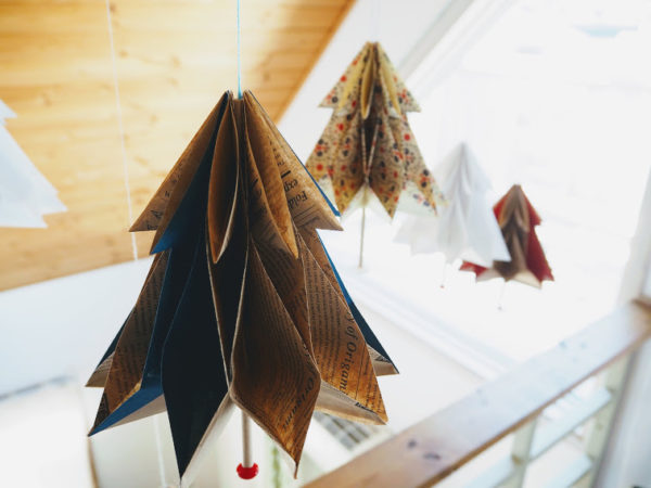 折り紙で作る立体クリスマスツリー