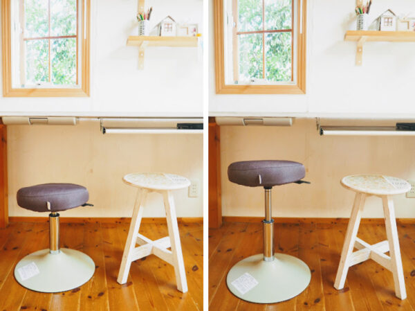 テーブルの高さ調整