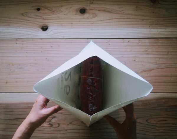 大きなテトラ型パッケージ作り方