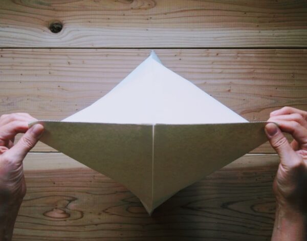 大きなテトラ型パッケージ作り方