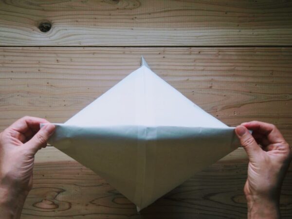 大きなテトラ型パッケージ作り方