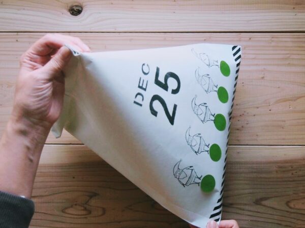 大きなテトラ型パッケージ作り方