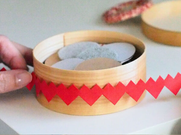 紙で作る連続ハート