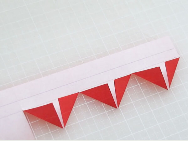 紙で作る連続ハート