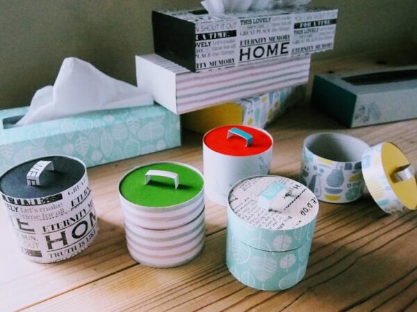 丸い箱(ラウンドボックス）の簡単な作り方