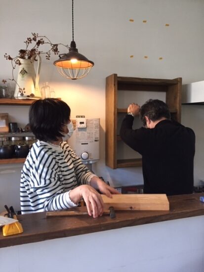 足場板で作る棚