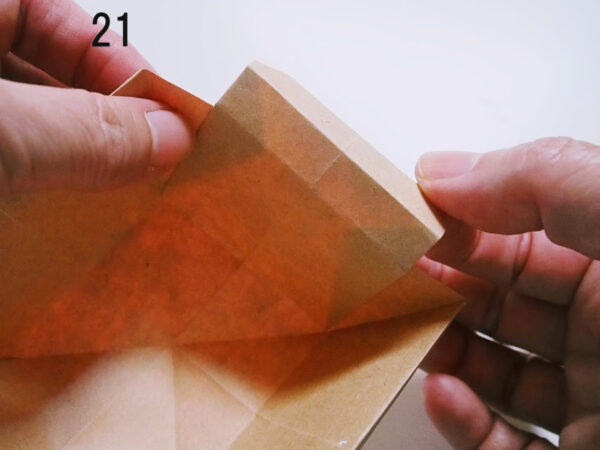 折り紙ミニトレーの作り方（のり・ハサミ不要）