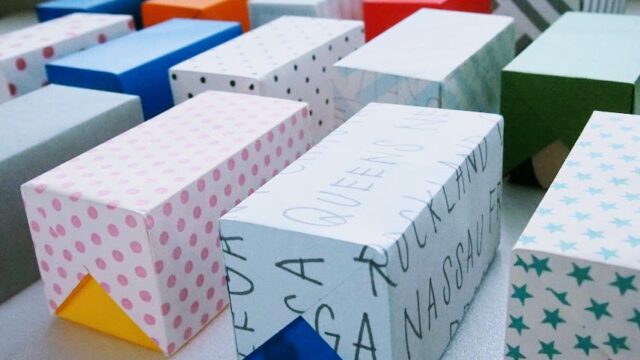 折り紙でフタ付箱の作り方