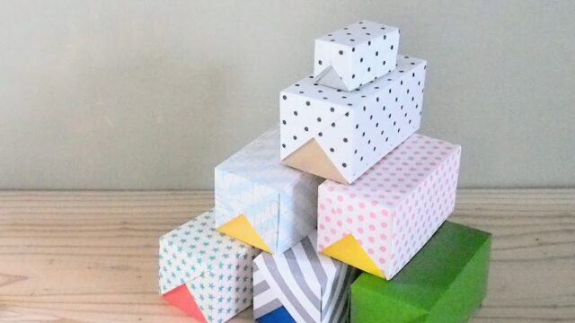 折り紙でフタ付箱の作り方